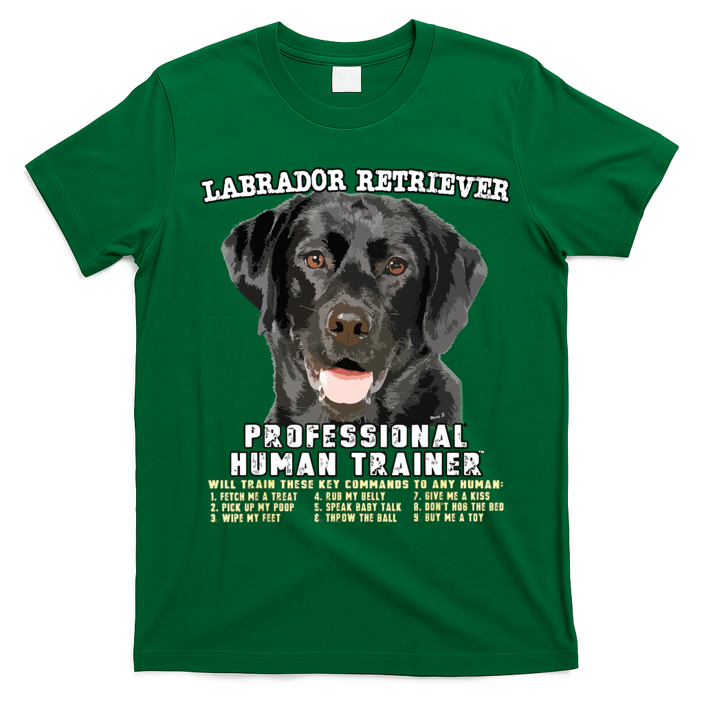 Labrador Retriever Black Lab Professional Human Trainer T-Shirt - Irish Green