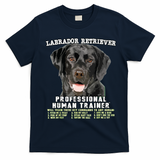 Labrador Retriever Black Lab Professional Human Trainer T-Shirt - Navy Blue