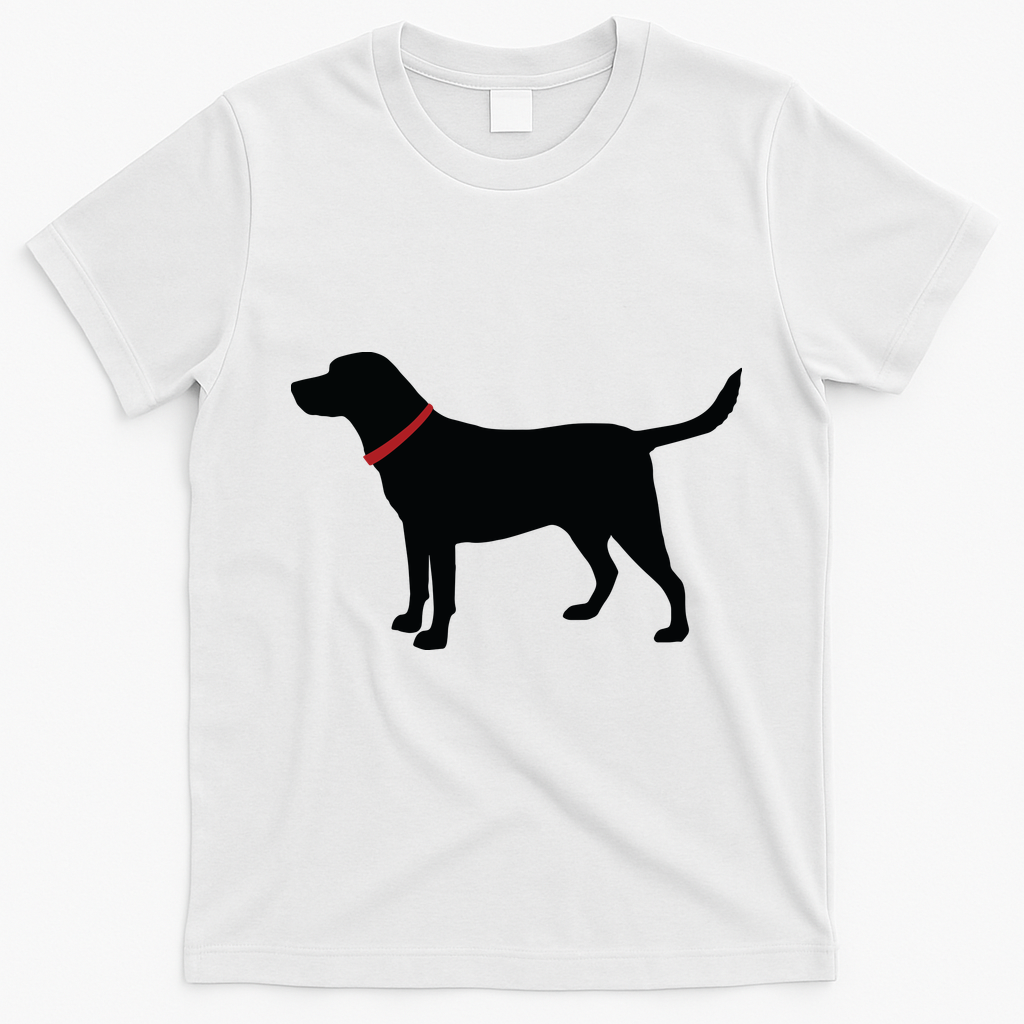 Labrador Retriever Black T-Shirt - White