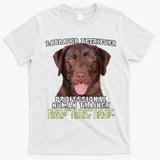 Labrador Retriever Chocolate Lab Professional Human Trainer Cute Dog T-Shirt - White
