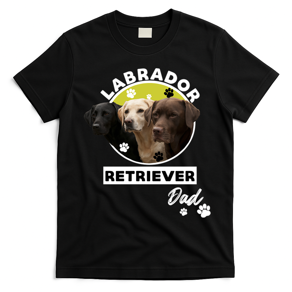 Labrador Retriever Dog Dad T-Shirt - Black