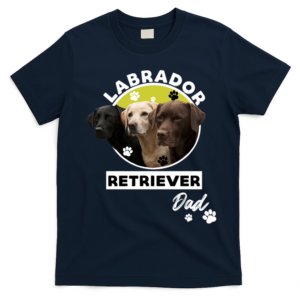 Labrador Retriever Dog Dad T-Shirt - Navy Blue