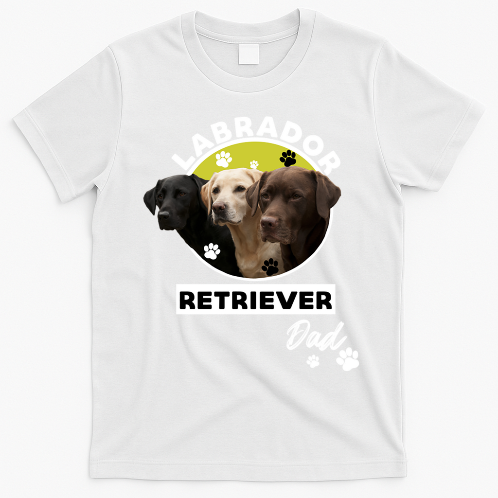 Labrador Retriever Dog Dad T-Shirt - White