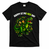 Leprechaun Riding Dino Happy Pat-rex Day T-rex T-Shirt