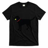 Labrador Retriever Fetch Black Lab Play Ball T-Shirt - Black