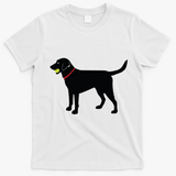 Labrador Retriever Fetch Black Lab Play Ball T-Shirt - White
