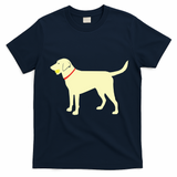 Labrador Retriever Fetch Yellow Lab Play Ball T-Shirt - Navy Blue