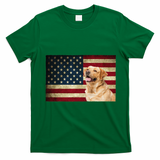 Labrador retriever gifts American Flag Lab dog T-Shirt - Irish Green
