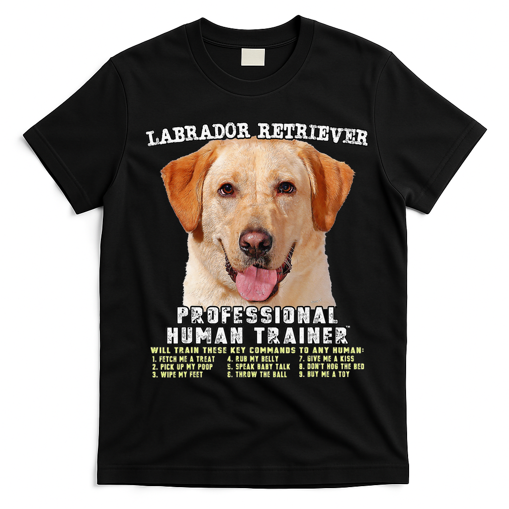 Labrador Retriever Yellow Lab Professional Human Trainer T-Shirt - Black