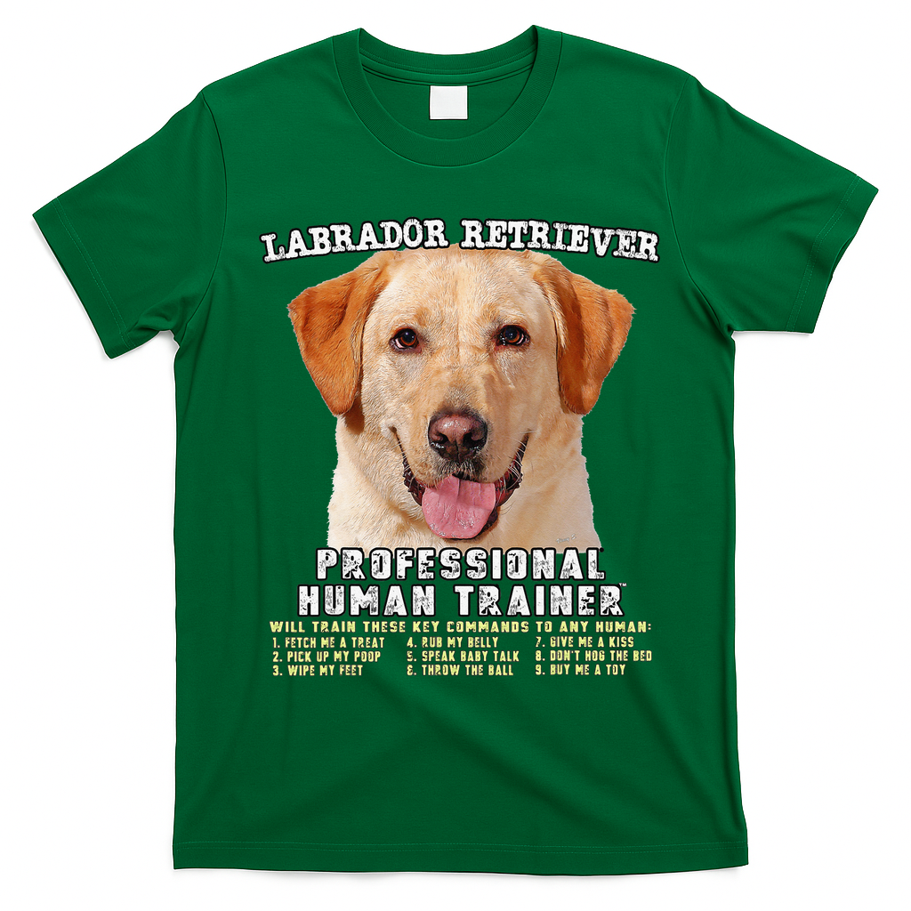 Labrador Retriever Yellow Lab Professional Human Trainer T-Shirt - Irish Green