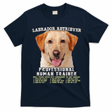 Labrador Retriever Yellow Lab Professional Human Trainer T-Shirt - Navy Blue