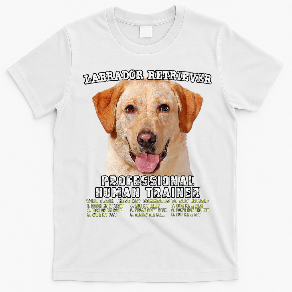 Labrador Retriever Yellow Lab Professional Human Trainer T-Shirt - White