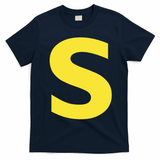 Letter S Funny Chipmunk Group Matching Halloween T-Shirt - Navy Blue
