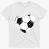 Love Soccer Heart Graphic T-Shirt - White