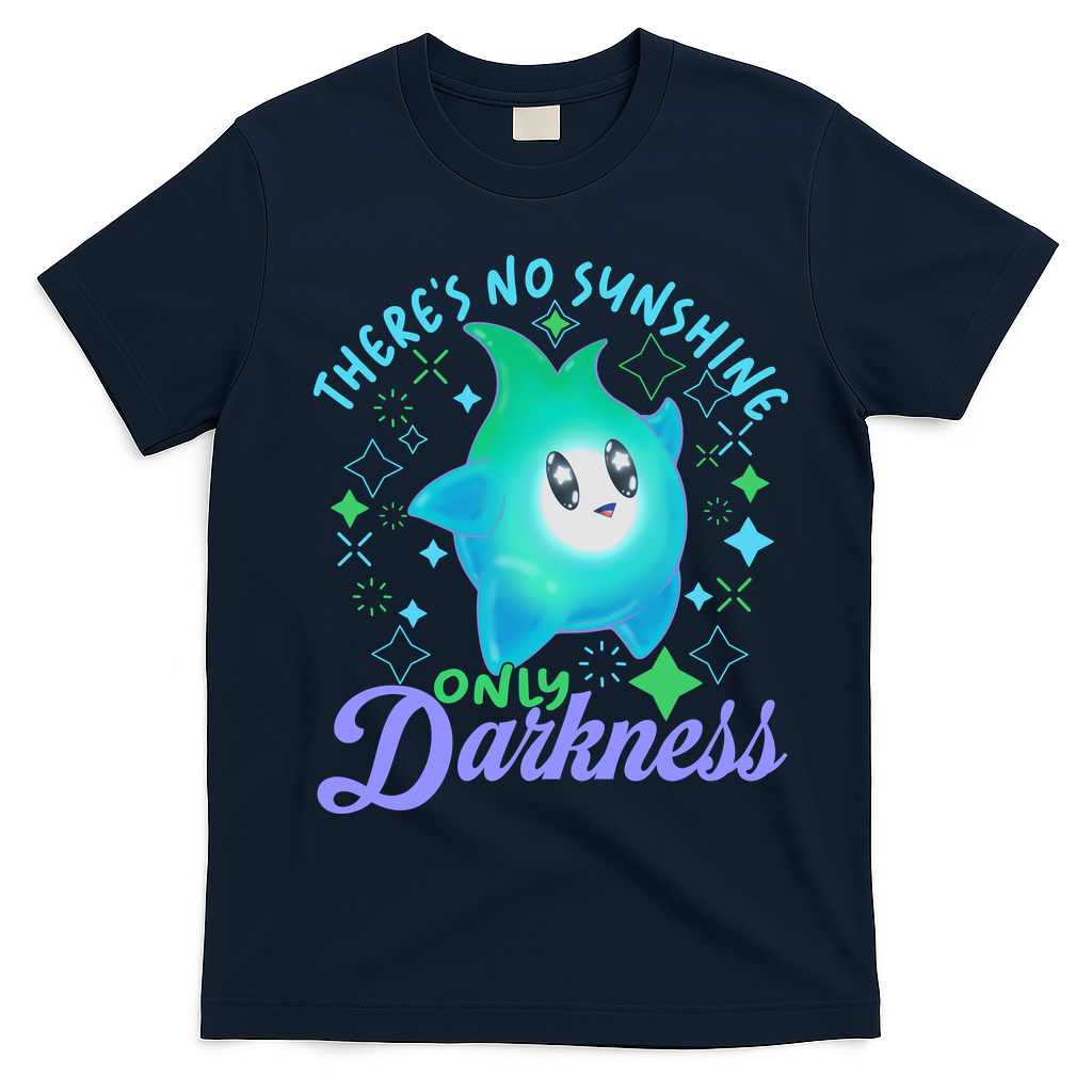 Luma Star Halloween Theres No Sunshine Only Darkness Luna Star T-Shirt - Navy Blue