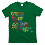 Louisiana State Map Mardi Gras T-Shirt