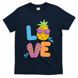 Love Summer Pineapple Cute T-Shirt - Navy