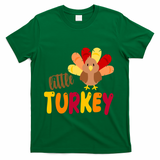 Little Turkey Cute Thanksgiving Holiday T-Shirt - Green