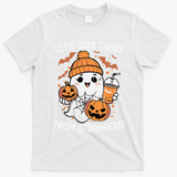LetS Take Candy From Strangers Funny Halloween T-Shirt - White