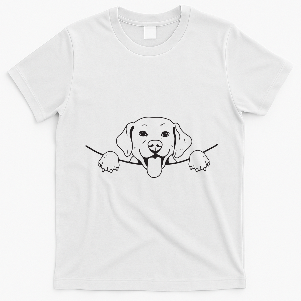 Labrador T Lab Dog Yellow Black Labrador Retriever T-Shirt - White