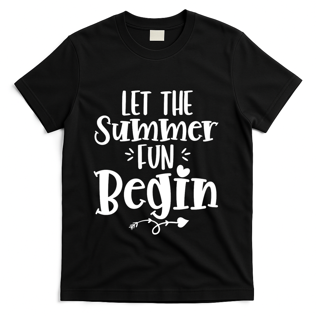 Let The Summer Fun Begin Vacation T-Shirt - Black