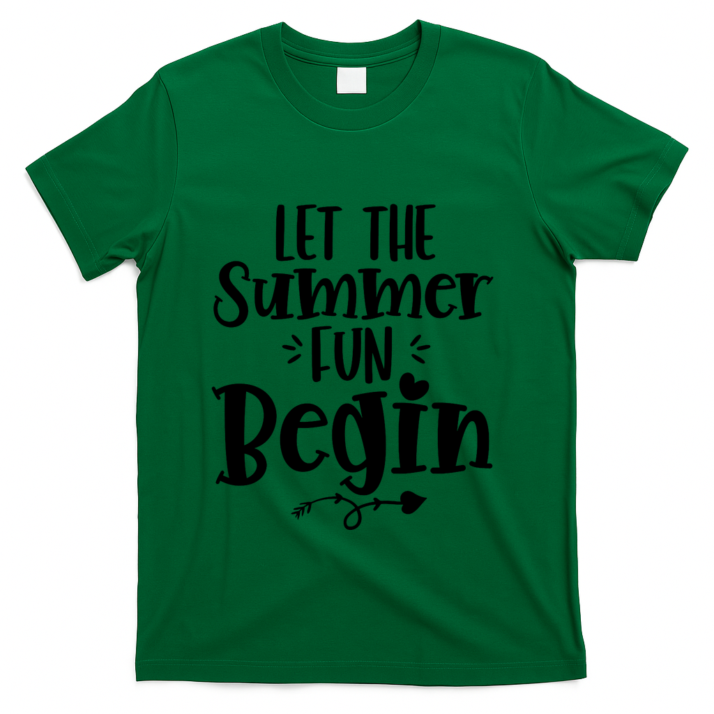 Let The Summer Fun Begin Vacation T-Shirt - Green