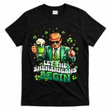 Let The Shenanigans Begin Funny Trump St PatrickS Day T-Shirt - Black