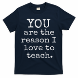 Love To Teach Positive Affirmation Kind Motivational Teacher T-Shirt - Navy