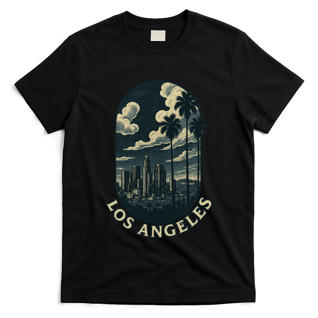 LA Vintage Los Angeles Skyline Retro  T-Shirt