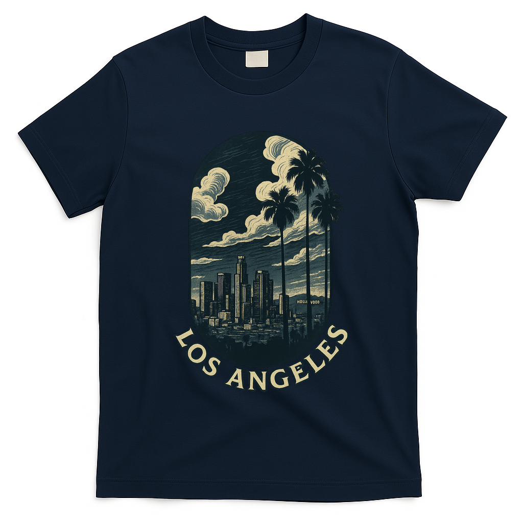 LA Vintage Los Angeles Skyline Retro  T-Shirt