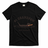 Men 1 Grandpaw Lab Tested Pun Labrador Retriever Grandpa T-Shirt - Black