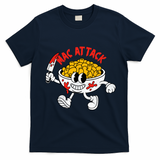 Mac Attack And Cheese Funny Food Meme T-Shirt - Navy Blue