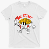 Mac Attack And Cheese Funny Food Meme T-Shirt - White