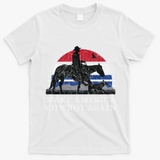 MAKE AMERICA COWBOY AGAIN HORSE AND DOG DESIGN FUNNY GIFT T-Shirt - White