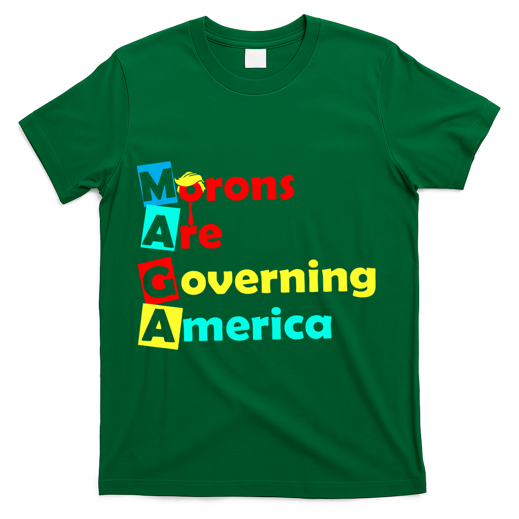 Morons Are Governing America T-Shirt - Green