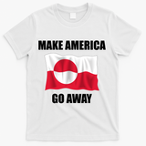 Make America Go Away Greenland Flag Anti Trump T-Shirt - White