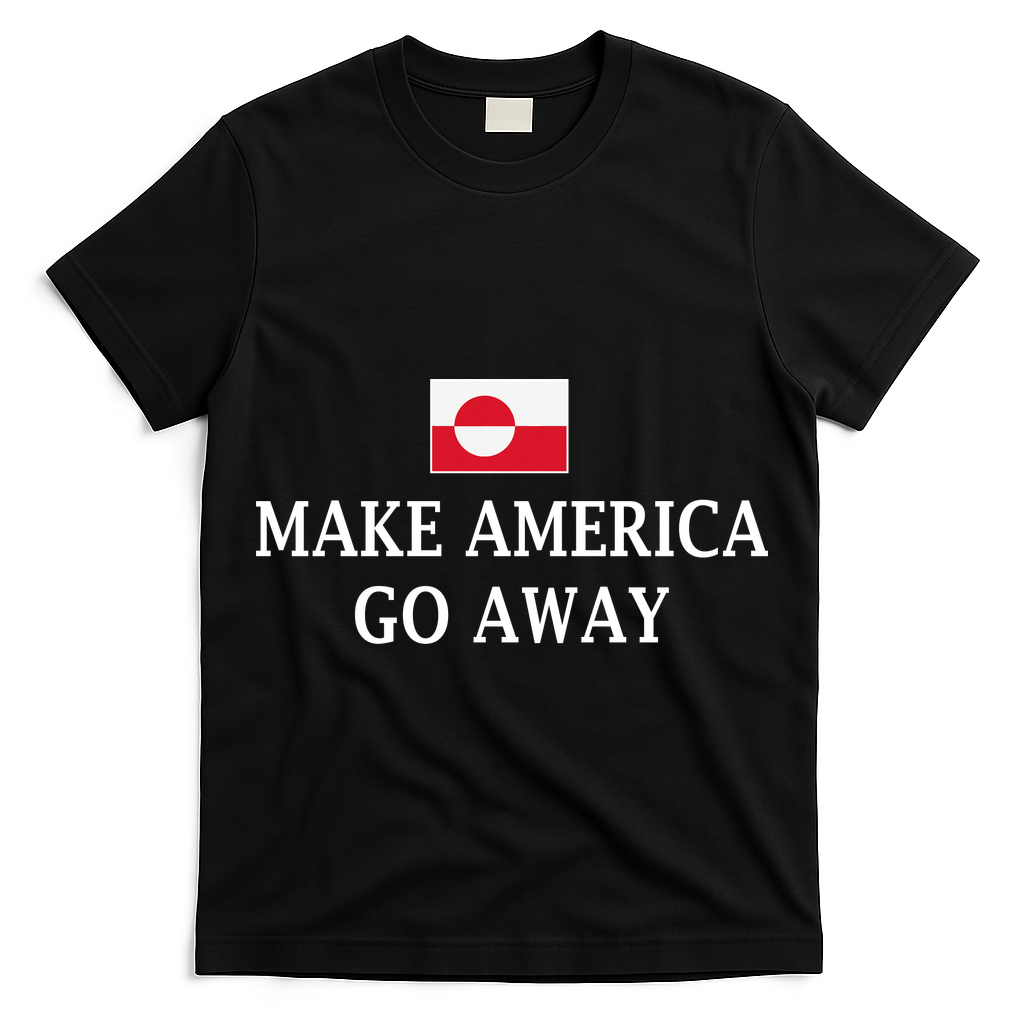 Make America Go Away Greenland Flag Anti-MAGA T-Shirt