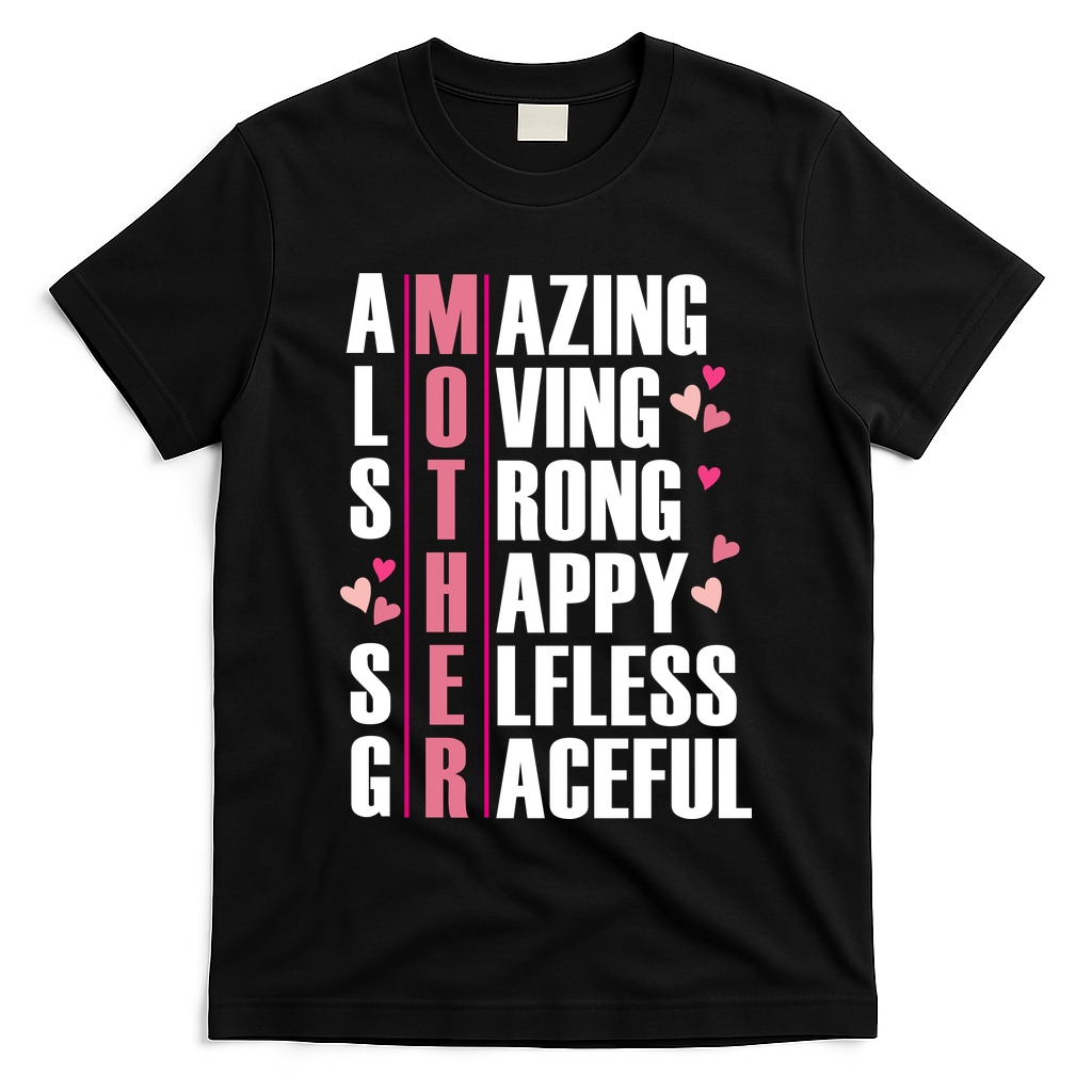 Mother Amazing Loving Strong Happy Selfless Graceful T-Shirt