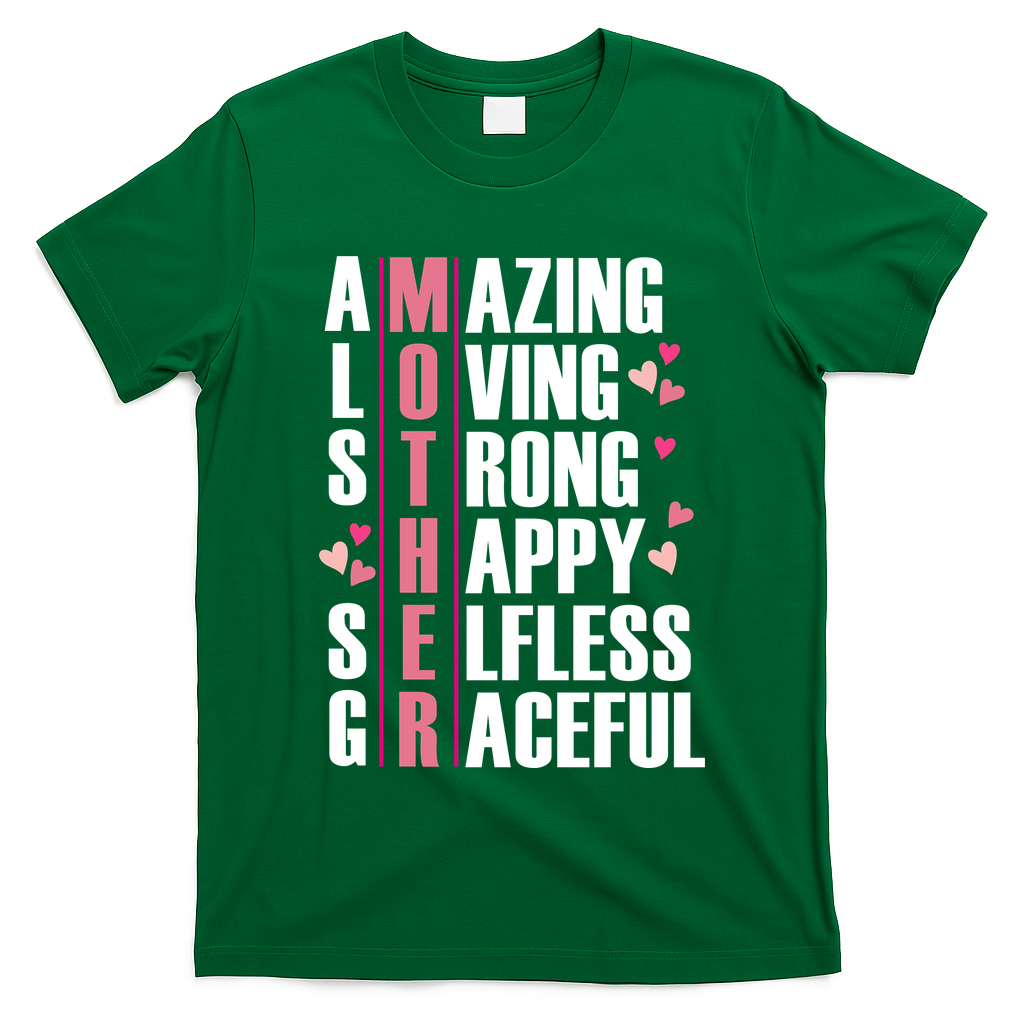 Mother Amazing Loving Strong Happy Selfless Graceful T-Shirt
