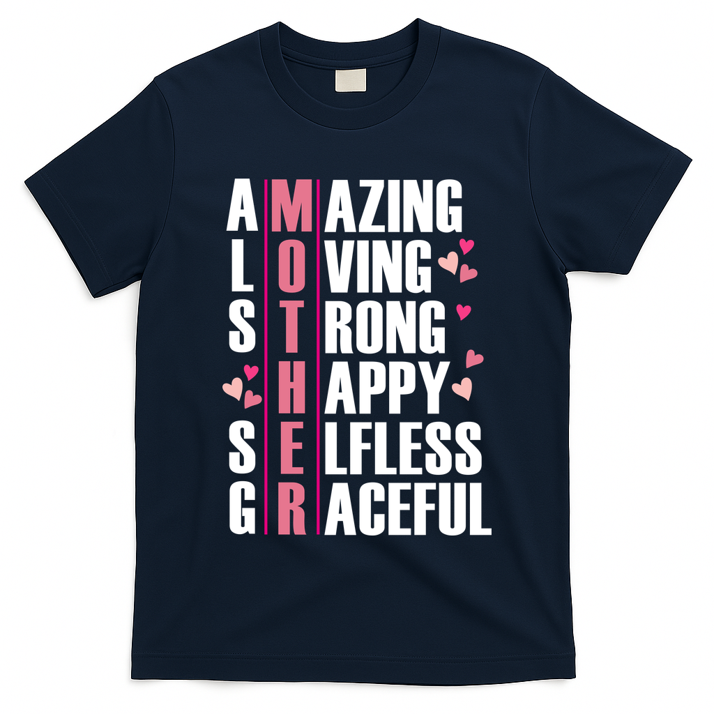 Mother Amazing Loving Strong Happy Selfless Graceful T-Shirt