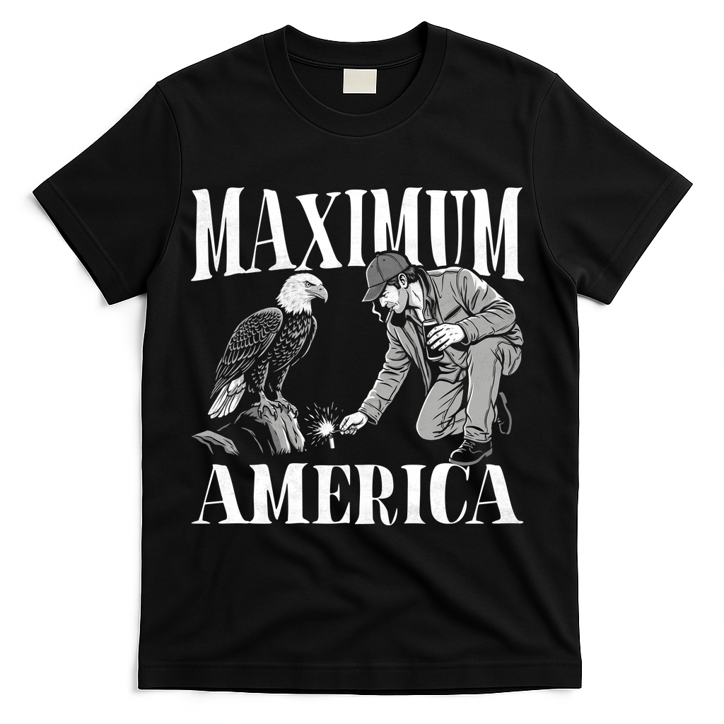 Maximum America Patriotic Bald Eagle T-Shirt - Black