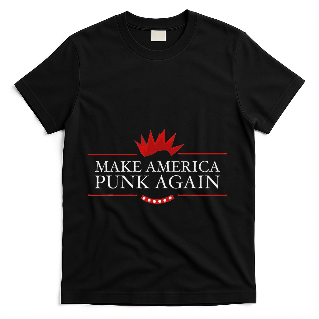 Make America Punk Again Anti Trump Rock Gift Idea T-Shirt - Black