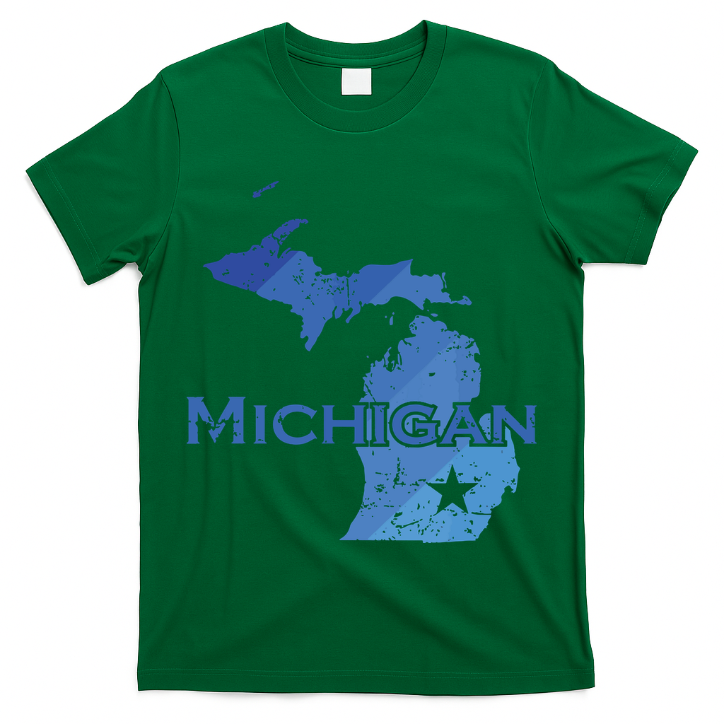 Michigan American State Outline Map Usa T-Shirt
