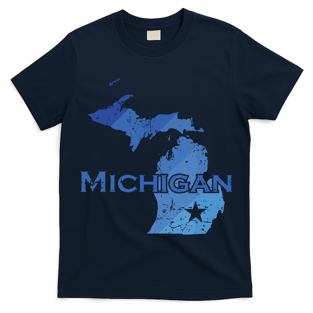 Michigan American State Outline Map Usa T-Shirt