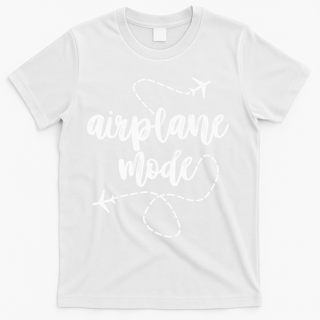 Mode Airplane Summer Vacation Travel Airplane T-Shirt - White