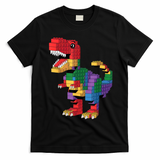 Master Builder Building Bricks Dinosaur T-Rex T-Shirt - Black