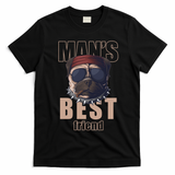 Mans Best Friend Bulldog Funny Dog Lover T-Shirt - Black