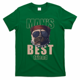 Mans Best Friend Bulldog Funny Dog Lover T-Shirt - Irish Green