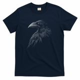 Mystical Black Raven Illustration Crow Artwork T-Shirt