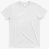 Mystical Black Raven Illustration Crow Artwork T-Shirt - White